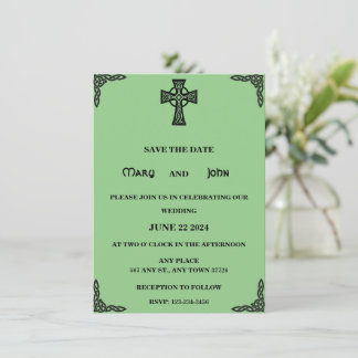 Celtic Cross Wedding Einladung