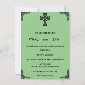 Celtic Cross Wedding Einladung (Vorderseite)
