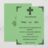 Celtic Cross Wedding Einladung (Vorne/Hinten)
