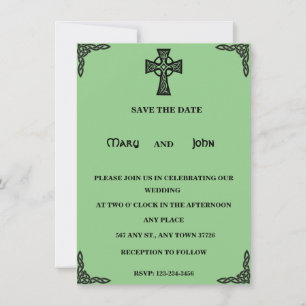 Celtic Cross Wedding Einladung
