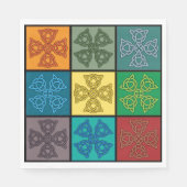 Celtic Crosses Colorful Napkins Serviette (Vorderseite)