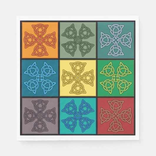 Celtic Crosses Colorful Napkins Serviette (Vorderseite)