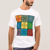 Celtic Crosses farbenfroher T - Shirt (Vorderseite)