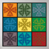 Celtic Crosses farbiges Poster (Vorne)