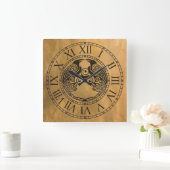 Celtic Crow Quadratische Wanduhr (Zuhause)