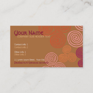 Celtic Curl Swirl Business Card Visitenkarte