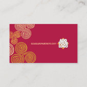 Celtic Curl Swirl Business Card Visitenkarte (Rückseite)