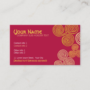 Celtic Curl Swirl Business Card Visitenkarte