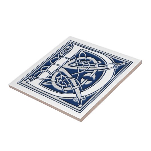 Celtic D Monogram Fliese (Seite)