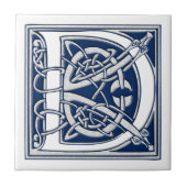 Celtic D Monogram Fliese (Vorderseite)