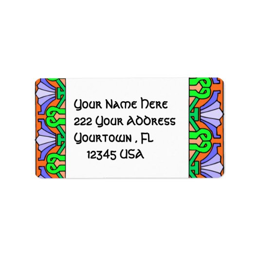 Celtic Design Address Label Adressaufkleber (Vorne)