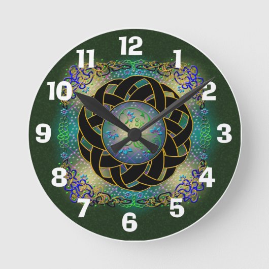Celtic Design Clock Runde Wanduhr (Vorderseite)