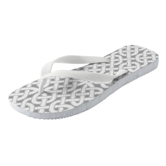 Celtic Design Flip Flops Badesandalen (Schrägansicht)