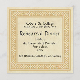 Celtic Design Hochzeit Probe Dinner Einladung