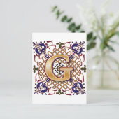 Celtic Design Letter G Postkarte (Stehend Vorderseite)