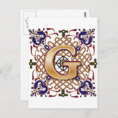 Celtic Design Letter G Postkarte (Vorne/Hinten)