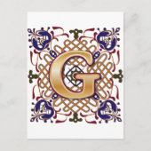 Celtic Design Letter G Postkarte (Vorderseite)
