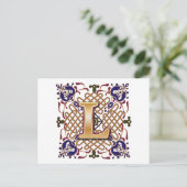 Celtic Design Letter L Postkarte (Stehend Vorderseite)