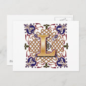 Celtic Design Letter L Postkarte (Vorne/Hinten)