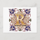 Celtic Design Letter R Postkarte (Vorderseite)