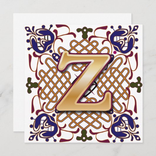 Celtic Design Letter Z (Vorne/Hinten)