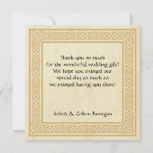 Celtic Design mit Claddagh Wedding Danke (Rückseite)