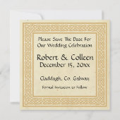 Celtic Design mit Claddagh Wedding speichern Sie d Save The Date (Rückseite)