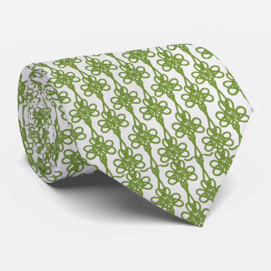 Celtic Design St. Patrick's Day Neck Tie Krawatte (Gerollt)