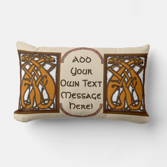 Celtic Dogs Lumbar Pillow Lendenkissen (Vorderseite)