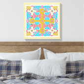 Celtic Donegal Leinwanddruck (Insitu (Schlafzimmer))