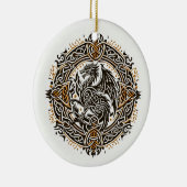 Celtic Dragon Beast Keramik Ornament (Rechts)