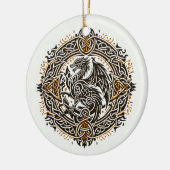 Celtic Dragon Beast Keramik Ornament (Links)