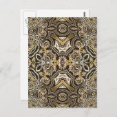 Celtic Dragon Delight Kaleidoscope Mandala Postkarte (Vorne/Hinten)