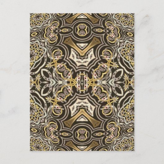 Celtic Dragon Delight Kaleidoscope Mandala Postkarte (Vorderseite)