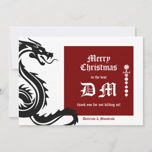 Celtic Dragon DND RPG DM Gamer Weihnachten (Vorderseite)