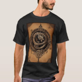 Celtic Dragon Elegante in Minimalistischer Schwarz T-Shirt (Vorderseite)