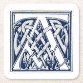 Celtic Dragon Initial A Rechteckiger Pappuntersetzer (Vorderseite)