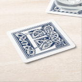 Celtic Dragon Initial E Rechteckiger Pappuntersetzer (angewinkelt)