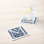 Celtic Dragon Initial M Rechteckiger Pappuntersetzer (Vor Ort)