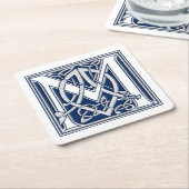 Celtic Dragon Initial M Rechteckiger Pappuntersetzer (angewinkelt)