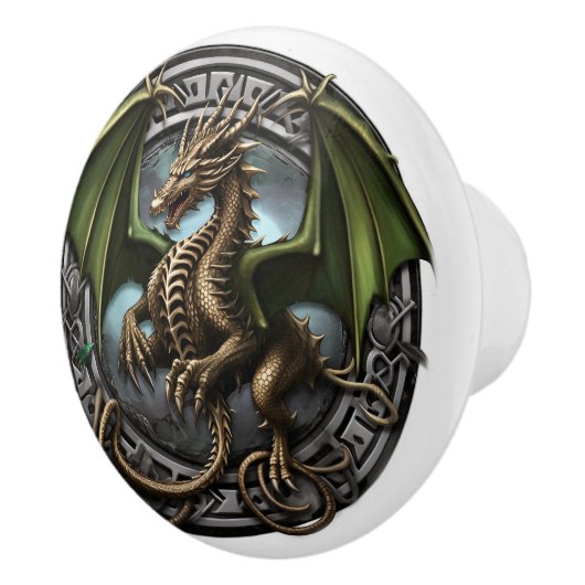 Celtic Dragon Keramikknauf (Rechts)