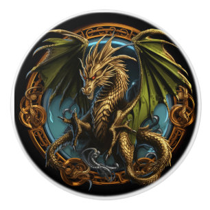 Celtic Dragon Keramikknauf