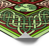 Celtic Dragon Labyrinth Fine Art Poster (Ecke)
