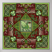 Celtic Dragon Labyrinth Fine Art Poster (Vorne)