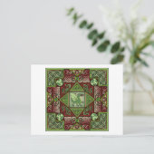 Celtic Dragon Labyrinth Postkarte (Stehend Vorderseite)