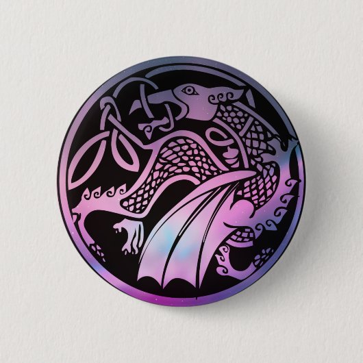 Celtic Dragon Round Button (Vorderseite)