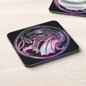 Celtic Dragon Round Getränkeuntersetzer (Linke Seite)
