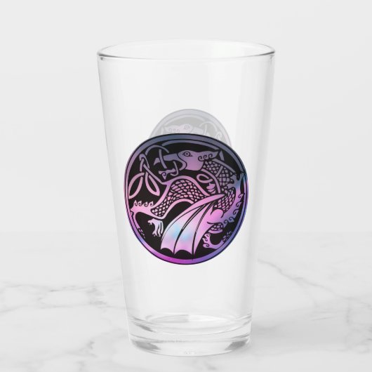 Celtic Dragon Round Glas (Rückseite)