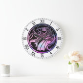 Celtic Dragon Round Große Wanduhr (Zuhause)
