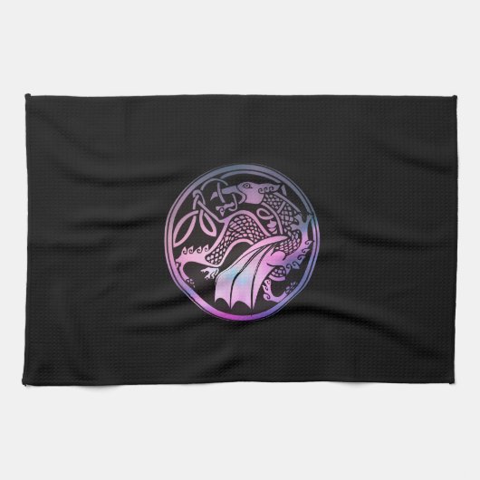 Celtic Dragon Round Küchentuch (Horizontal)